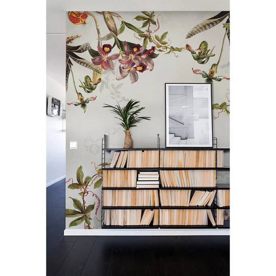 Walllpaper Roll 416X254cm Mural Decoration Wallpaper Material With Print Kitchen Livingroom Bedroom - Vintage Flowers Bright Vintage