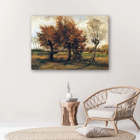 Canvas Print REPRODUCTION Autumn Landscape Van Gogh,
