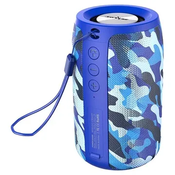 Zealot S32 Portable Water Resistant Bluetooth Speaker - 5W - Blue Camouflage