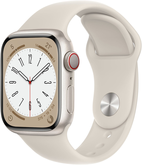 Apple Watch S8 GPS + Cell 41mm Alu Case/Starlight Sport Band