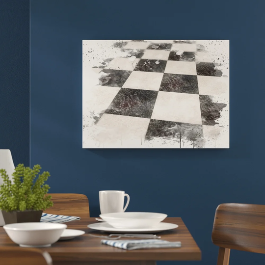 'Chess Chessboard' Graphic Art Print Poster
