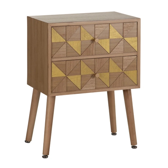 Krause 2 Drawer Bedside Table