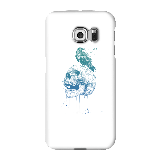 Balazs Solti Skull And Crow Phone Case for iPhone and Android - Samsung S6 Edge - Snap Case - Gloss