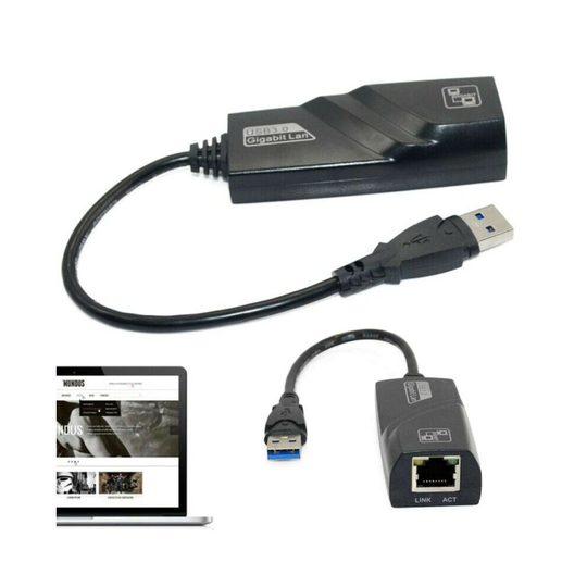 1000Mbps USB 3.0 to Ethernet Gigabit Lan Network Adaptor Cable For PC/Laptop UK