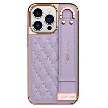 Onegif Design iPhone 14 Pro Max Hybrid Case with Hand Strap - Purple