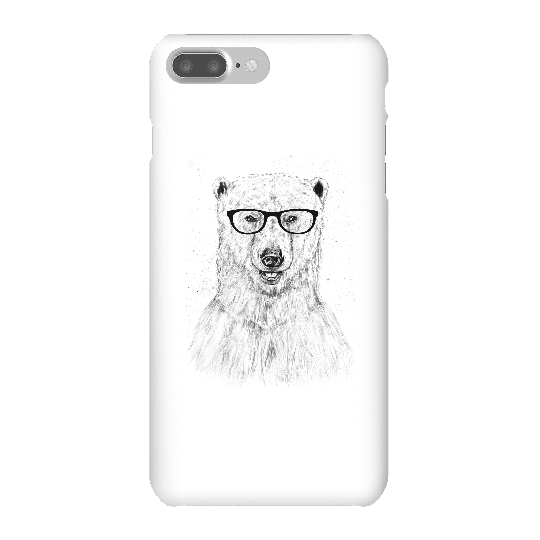Balazs Solti Polar Bear And Glasses Phone Case for iPhone and Android - iPhone 7 Plus - Snap Case - Matte