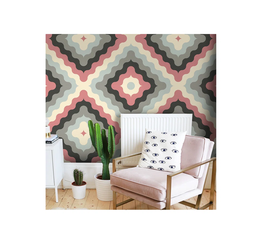 Jennett Abstract Retro Geometric Wallpaper