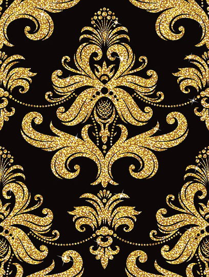 Walllpaper Roll 416X254cm Wallpaper Material With Print Kitchen Livingroom Bedroom Mural Decoration - Floral Golden Golden