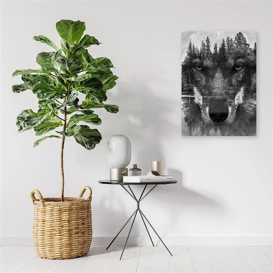 Canvas Print Wolf Forest Animals Nature