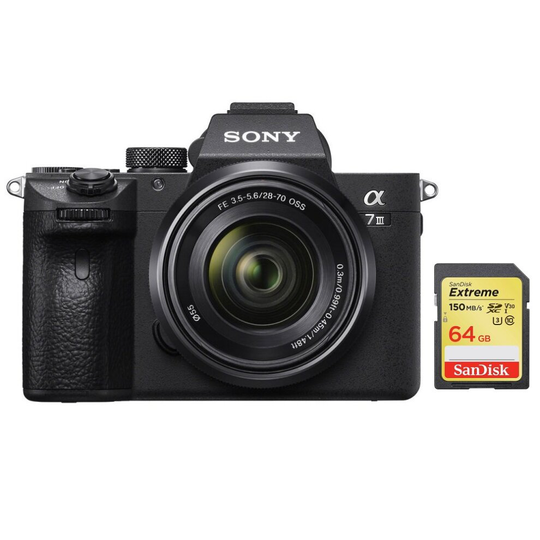 SONY A7 III KIT SEL 28-70MM F3.5-5.6 OSS + 64GB SD card