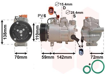 Compressor, air conditioning *** IR PLUS *** 0300K411
