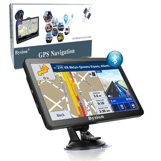 (Does not include reversing camera) Sat Nav, 7 Inch Bluetooth GPS Navigation Pre-Installed UK & EU Maps Car Truck Lorry Motorhome POI Search, Speed C