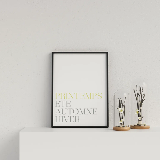 French Typography Season Spring Y&G