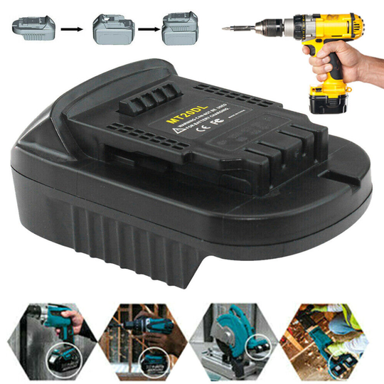 Battery Adapter Makita 18V Convert To DEWALT 20V MAX Cordless Tool