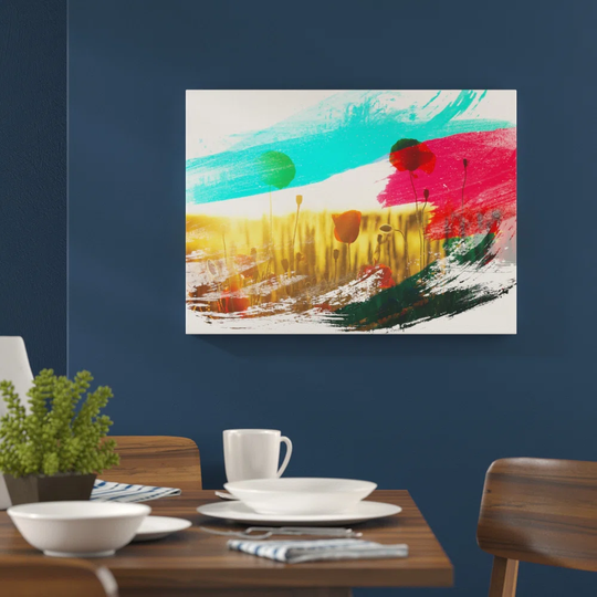 'Flower Poppy Field' Graphic Art Print Poster