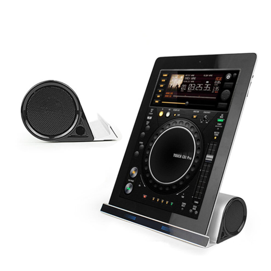 (Black) Phone Tablet Holder Bass Speaker USB Rechargeable