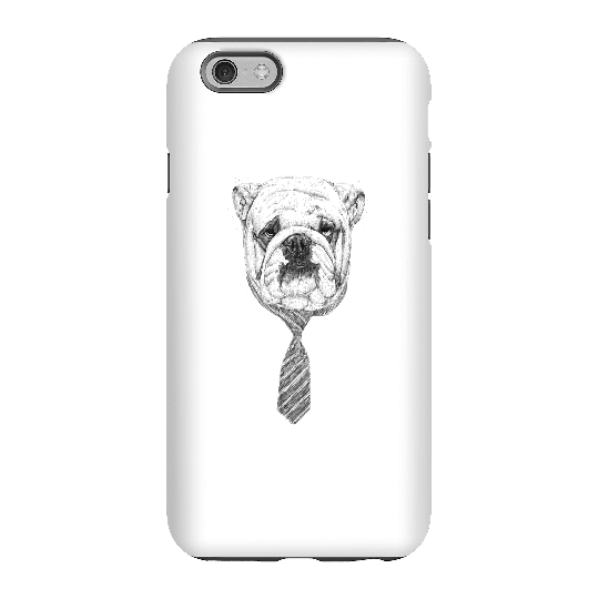 Balazs Solti Suited And Booted Bulldog Phone Case for iPhone and Android - iPhone 6S - Tough Case - Matte