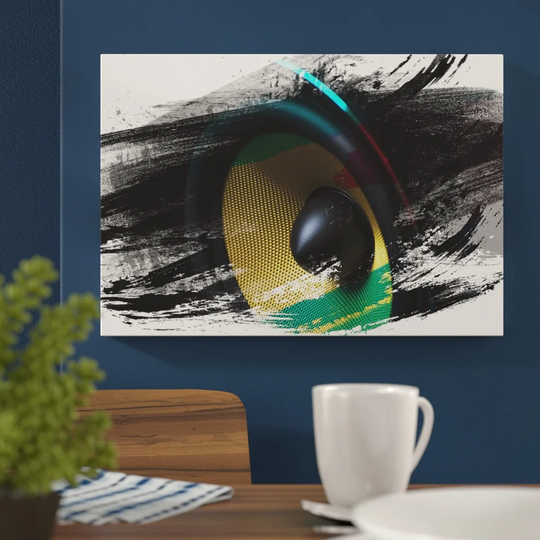 'Speaker Hi-Fi' Graphic Art Print on Canvas