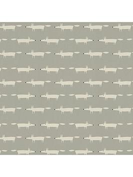 Scion Esala Little Fox Silver Wallpaper