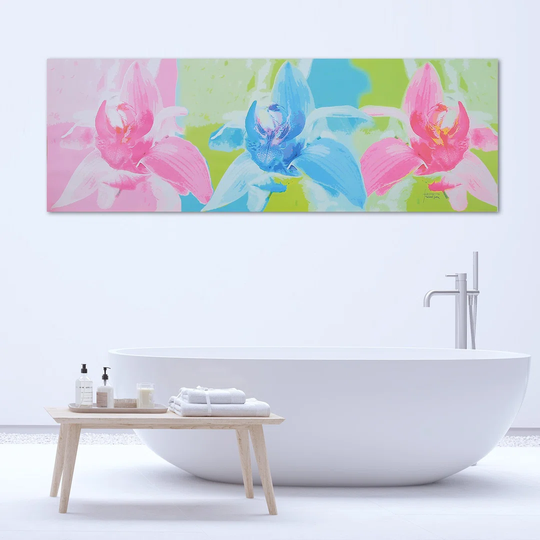 Canvas Print Colourful Flowers As Painted