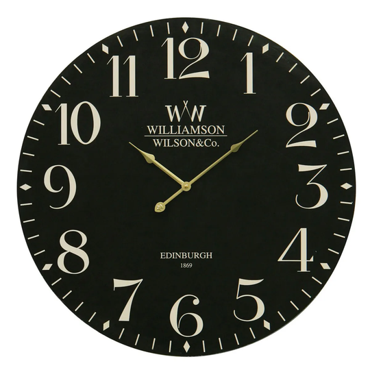 Premier Housewares Classical MDF Wall Clock - Black
