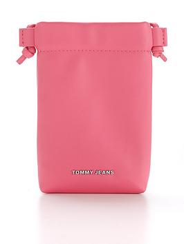 Tommy Jeans Femme PU Phone Pouch - Pink, Pink, Women