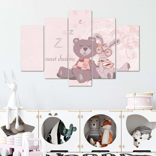Teddy Bear Pink Bunny