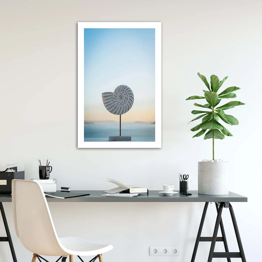 Poster, Shell Figure On A Sea Background