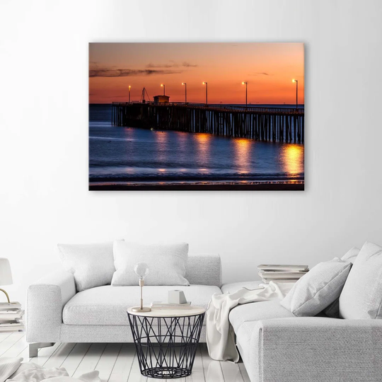 Canvas Print Pier At Sunset