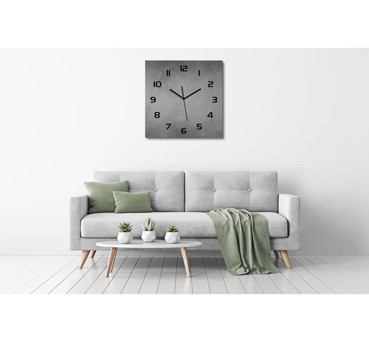 Concrete Background Silent Wall Clock