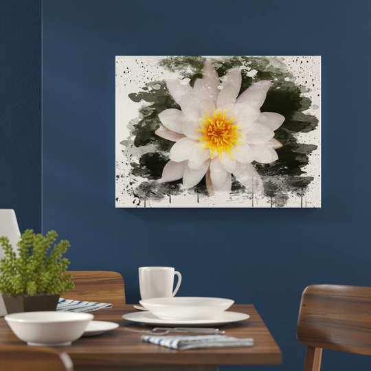 'White Lily Flower' Graphic Art Print Poster
