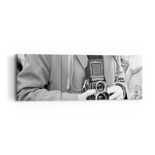 The Camera Retro Vintage - 3 Piece Wrapped Canvas Panoramic Photograph