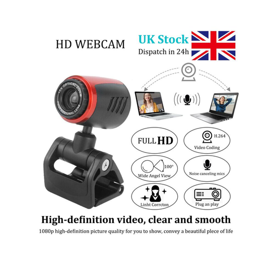 1080P Full HD Webcam w/ Microphone for PC MAC Video Calling Conference
