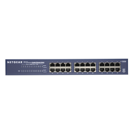 Netgear 24-port Gigabit Rack Mountable Network Switch Unmanaged Blue