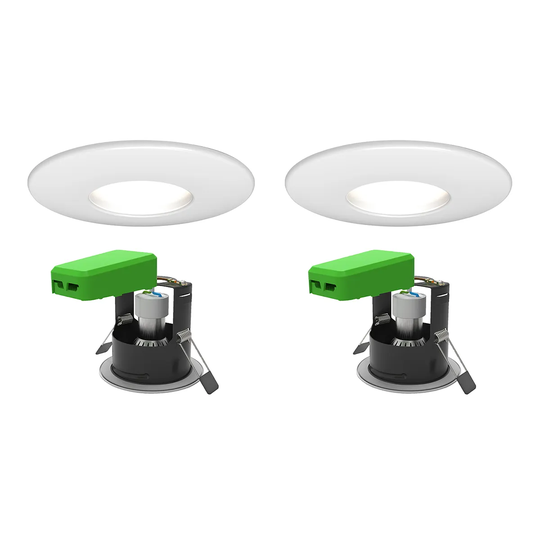 4lite WiZ White Smart Downlight with IP20 GU10 WiFi & Bluetooth - Twin Pack