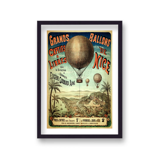 Vintage Advertising Print Grands Ballons De Nice