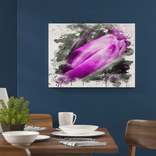 'Flower Purple Tulip' Graphic Art Print Poster