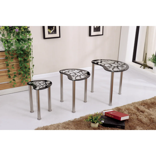 Blomkest Glass 3 Piece Nest of Tables