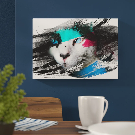 'Blue-Eyed Cat' Graphic Art Print Poster