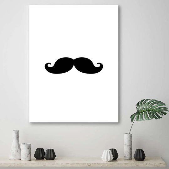 Canvas Print Mustache Hipster