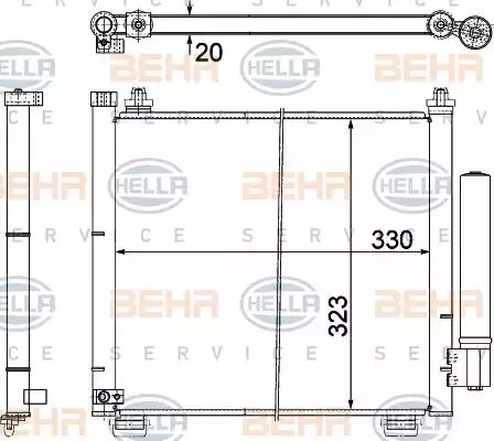 Condenser Air Conditioning 8FC351303-481 by Hella