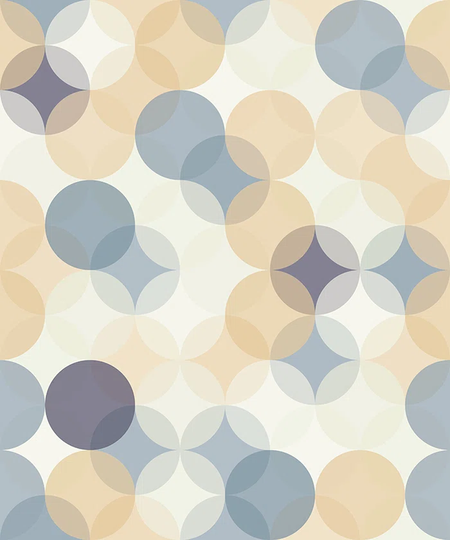 Walllpaper Roll 416X254cm Mural Decoration Wallpaper Material With Print Kitchen Livingroom Bedroom - Geometry Circles Golden
