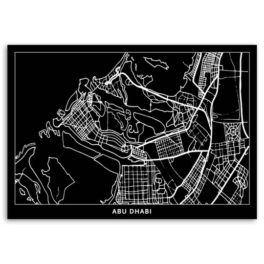 Canvas Print Abu Dhabi City Map