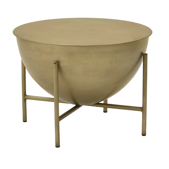 METAL COFFFEE TABLE ANTIQUE GOLDEN F60?46