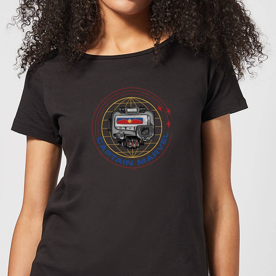Captain Marvel Pager Women's T-Shirt - Black - S - Black
