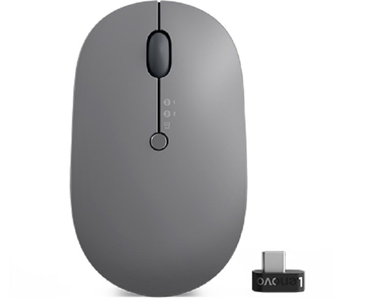 Lenovo Go Bluetooth Wireless Multi-Device All Surface Mouse, Thunder Black