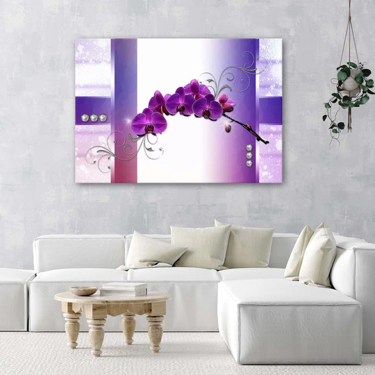 Canvas Print Orchid Flowers Wellness Purple