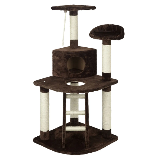 Bunty Cat Tree - Cat Den - Brown
