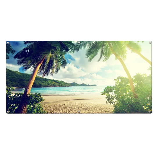 Palm Trees Beach Magnetic Wall Mounted Photo Memo Board