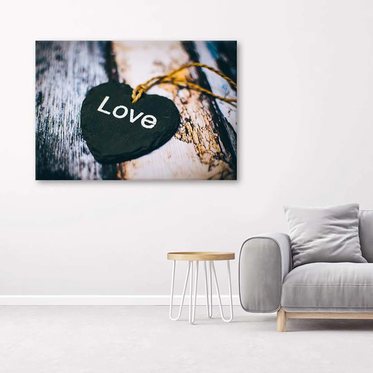 Canvas Print Love Heart Vintage